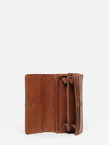 Wallet Leather Biba Brown heritage KA3-vue-porte