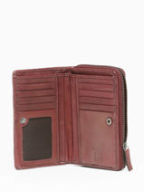 Wallet Leather Biba Red heritage MUY4L-vue-porte