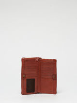 Leather Heritage Wallet Biba Red heritage KA4-vue-porte