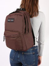 2-compartment Backpack Madisson Brown college 82441-vue-porte