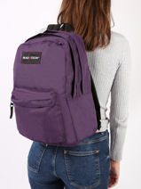 2-compartment Backpack Madisson Violet college 82441-vue-porte