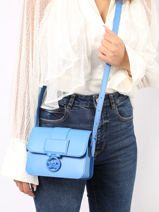 Longchamp Box-trot colors Sacs porté travers Bleu-vue-porte