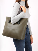 A4 Size Shoulder Bag Format A4 Gallantry Green format a4 DQ8638-vue-porte