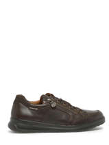 Derby Shoes In Leather Mephisto Brown men P5143425-vue-porte