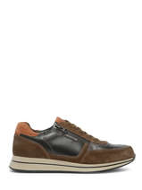 Sneakers In Leather Mephisto Brown men P5143632