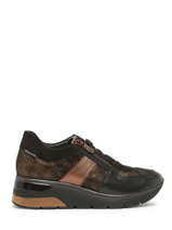 Sneakers In Leather Mephisto Black women P5143739-vue-porte