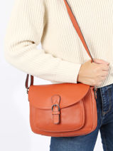 Crossbody Bag Confort Leather Hexagona Orange confort 469992-vue-porte
