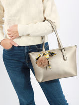 Shoulder Bag Grained Miniprix Beige grained F2531-vue-porte
