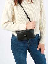 Crossbody Bag With Card Holder Grained Miniprix Red grained H6020-vue-porte