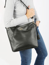 Shoulder Bag Romy Leather Mac douglas Black romy S-vue-porte