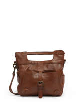 Satchel Cow Leather Basilic pepper Brown cow BCOW67