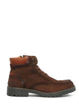 Boots Temple In Leather Redskins Brown men TEMPLE