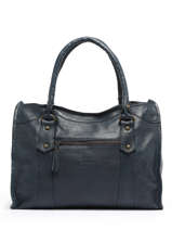 Sac Shopping A4 Cow Cuir Basilic pepper Bleu cow BCOW31