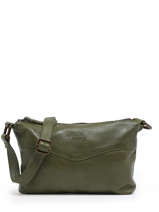 Shoulder Bag Cow Leather Basilic pepper Green cow BCOW68