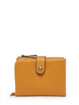 Coin Purse With Card Holder Miniprix Yellow soft 376