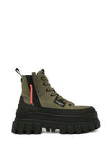 Boots Revolt Boot Zip In Leather Palladium Green women 98860325
