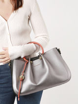 Cabas Gretel Ted lapidus Gris gretel TLAU8924-vue-porte