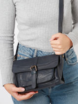 Crossbody Bag Basilic pepper Blue cow BCOW61-vue-porte