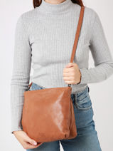 Shoulder Bag Smart Leather Basilic pepper Brown smart BSMA09-vue-porte