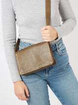 Crossbody Bag Boston Leather Basilic pepper Green boston BBOS02-vue-porte