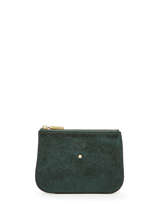 Coin Purse Leather Mila louise Green vintage 3372X