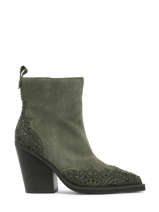 Santiago Boots In Leather Alma en pena Green women I23438