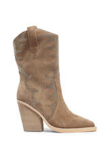 Santiago Boots In Leather Alma en pena Beige women I23431