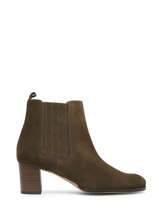 Heeled Boots In Leather Arroba Green women 1900TP