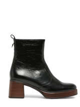 Bottines  Talon Cristel En Cuir Dorking Noir women D9157