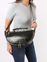 Sac Bandoulire M Origami Cuir Lancel Marron origami A12528-vue-porte