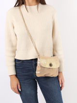 Shoulder Bag Totally Leather Pieces Gold totally 17138919-vue-porte