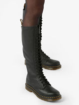 1b60 Virginia Boots In Leather Dr martens Black women 23889001-vue-porte