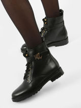 Elridge Boots In Leather Lauren ralph lauren Black women 83841301-vue-porte
