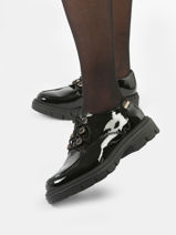 Derby Shoes Zodiak In Leather Les tropeziennes Black women 77107-vue-porte