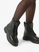 Boots In Leather Mjus Black women T79205-vue-porte