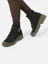 Boots Pallabase Twill Palladium Black women 96907077-vue-porte