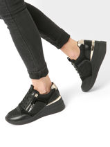 Platform Sneakers In Leather Tamaris Brown women 41-vue-porte
