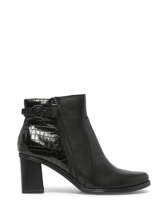 Heeled Boots In Leather Tamaris Black accessoires 41