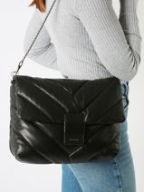Baguette Bag Suzanne Leather Great by sandie Black suzanne SUZANNE-vue-porte