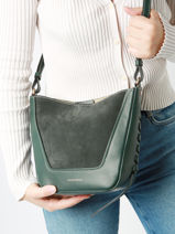 Crossbody Bag Lou Leather Vanessa bruno Green lou 88V40905-vue-porte
