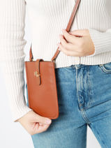 �tui T�l�phone Cuir Lauren ralph lauren Marron dryden 32917825-vue-porte
