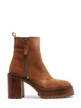 Heeled Boots In Leather Alpe Brown women 26831115