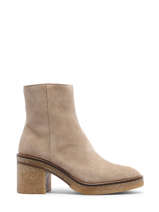 Boots In Leather Alpe Beige women 26261122