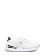 Sneakers In Leather Tommy hilfiger White women 7306YBS