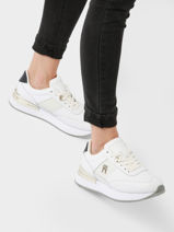 Sneakers In Leather Tommy hilfiger White women 7306YBS-vue-porte