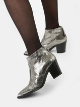 Santiago Boots Mirlo In Leather Unisa Silver women MIRLO-vue-porte