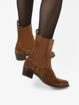 Boots Galea In Leather Unisa Brown women GALEA-vue-porte