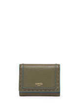 Leather Flap Wallet Premier Flirt Lancel Green premier flirt A10526