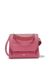 Medium Leather Ninon Shoulder Bag Lancel Pink ninon A11747