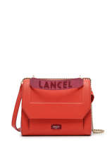 Medium Leather Ninon Multico Shoulder Bag Lancel Red ninon A12358